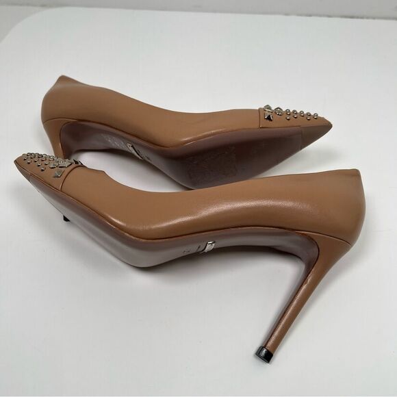Gucci Gucci Beige Leather Studded Coline Pumps Size 38 - Picture 7 of 13